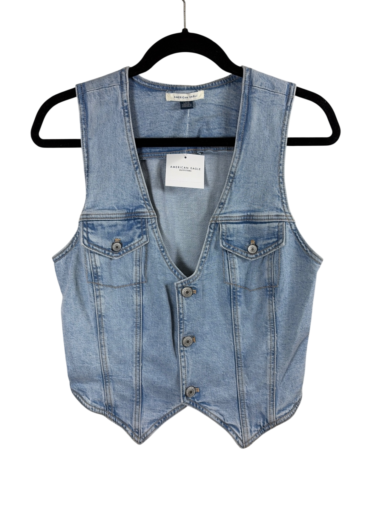 American Eagle Denim Vest Size L
