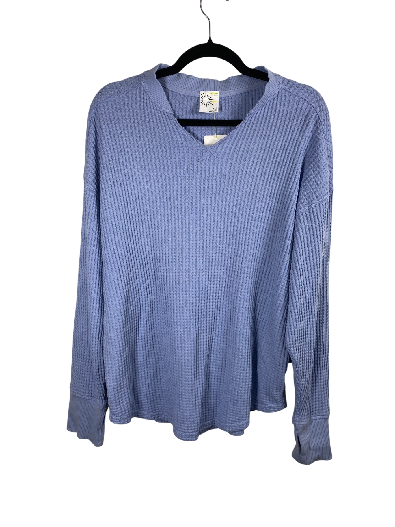 Aerie waffle knit long sleeve M
