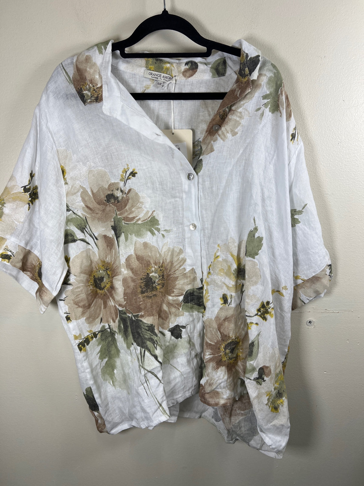 Orange Amore Button Up Size L/XL